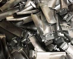 Nickel alloy scrap blades and turbines for recyling